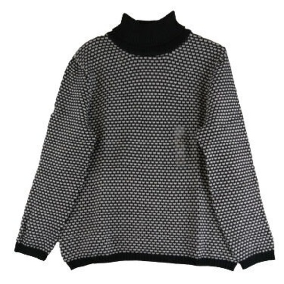 Karen Scott Cotton Textured Turtleneck Sweater Winter White XL - Picture 2 of 3